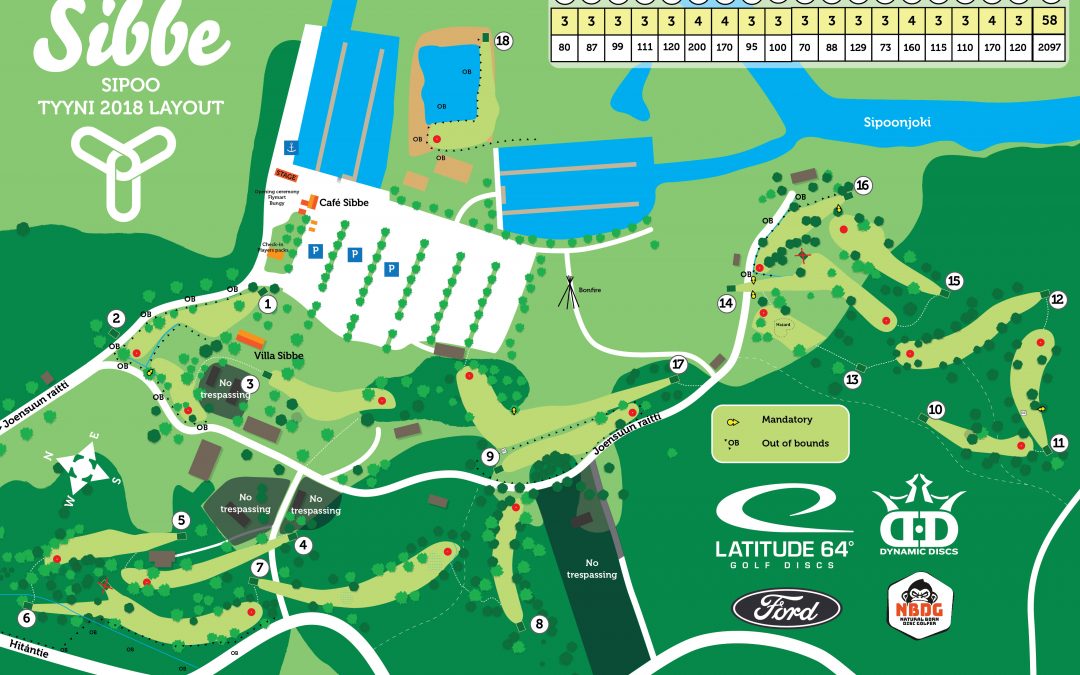Sibbe course map for Tyyni 2018 confirmed